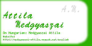 attila medgyaszai business card